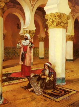 アラブ Painting - 夜の祈り アラビアの画家 ルドルフ・エルンスト